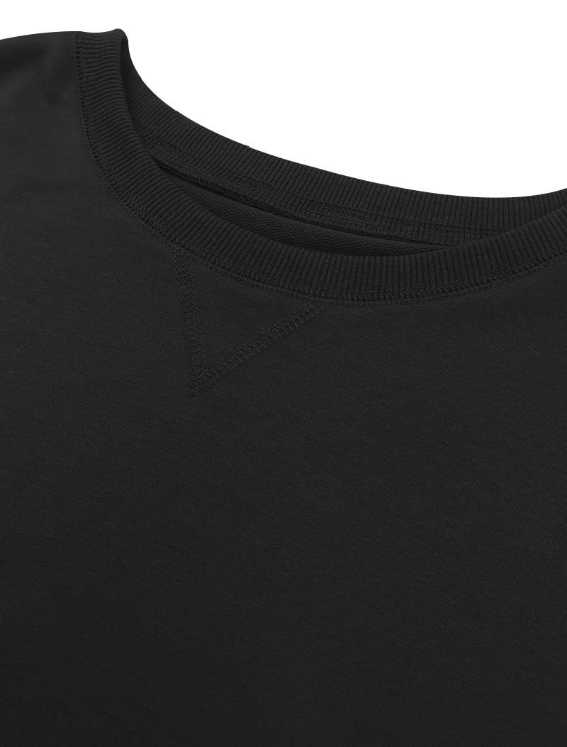 Bingerlily Womens Casual Long Sleeve Sweatshirt Crew Neck Cute Pullover Relaxed Fit Tops (Black,Medium) - Image 5